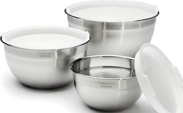 Mixing Bowl Set, Nesting Bowls, Stainless Steel, 3-Piece1