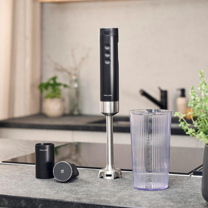 Xtend Immersion Blender Starter Set – 3-Speed Cordless Hand Blender with Battery Pack, Compact Charger, and Beaker – Powerful, Quiet, Energy-Efficient – USB-C Power Bank and LED Display10