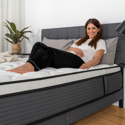 Queen Mattress, 12 Inch Pillow Top Hybrid Mattress in a Box Medium Firm Fiberglass-Free, Soft Breathable Pressure Relief Memory Foam Pocket Innerspring Bed, Certipur-Us Certified6