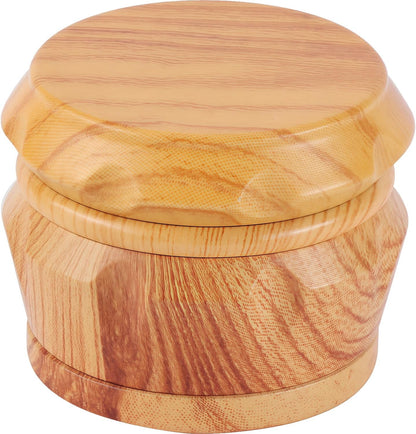 Manual Kitchen Spice Grinder, Aluminum Seasoning Grinder for Pepper, Chili, Rosemary & Dried Culinary Spices, Durable Metal Construction, Compact Kitchen Tool (Natural Wood Color)1