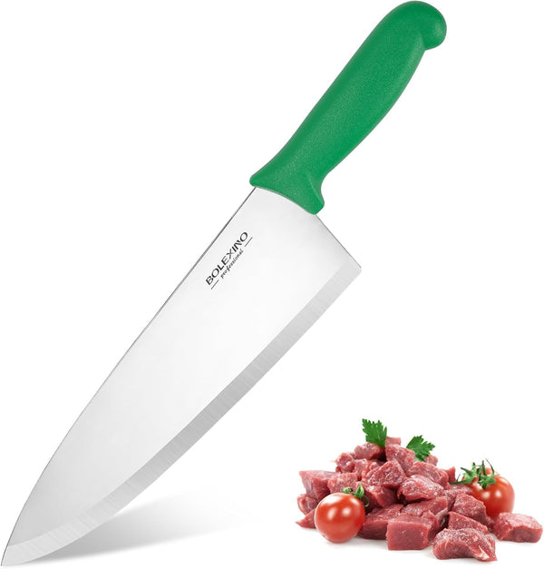 10" Professional Chef Knife, High Carbon Steel, Ergonomic (Green)1