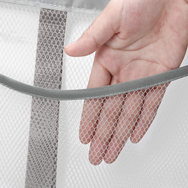 Portable Mesh Pocket with Rotatable Hanger, Quick Dry Serial Type Bath Storage Organizers for Travel, Camper, RV, Gym, Cruise, Cabin, College Dorm Shower(Gray)2