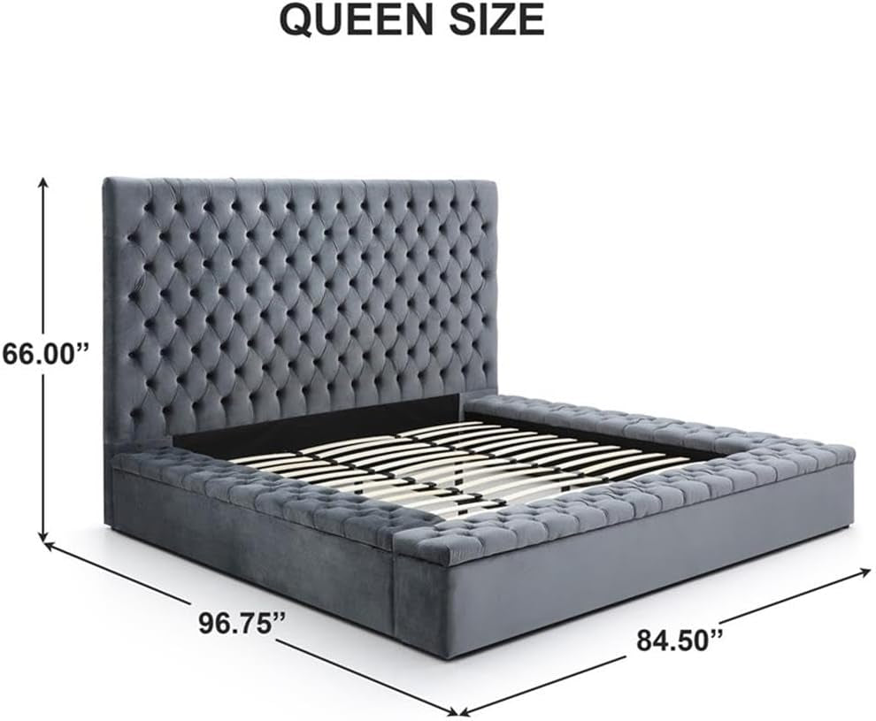 cosmopolitan-velvet-upholstered-platform-queen-bed-in-gray