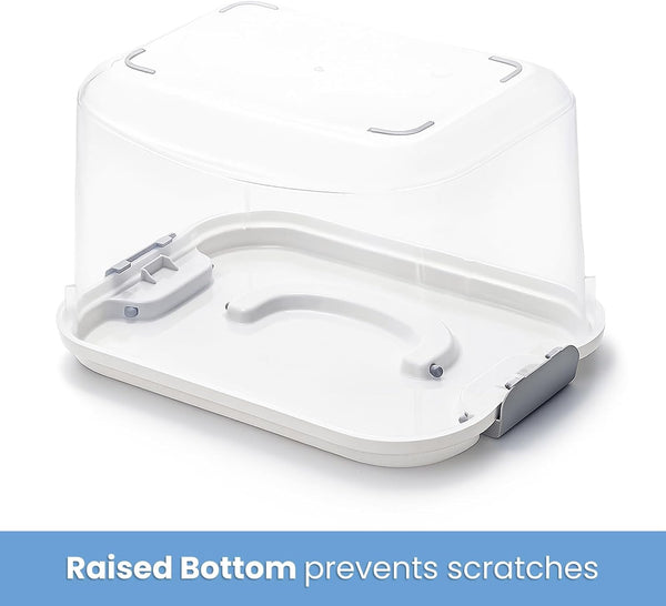 8 Pack 5.5 Quart Plastic Storage Bins with Lid and Handle, Clear Latch Storage Box Stackable Organizing Bins, Lidded Storage Container for Home, Office6
