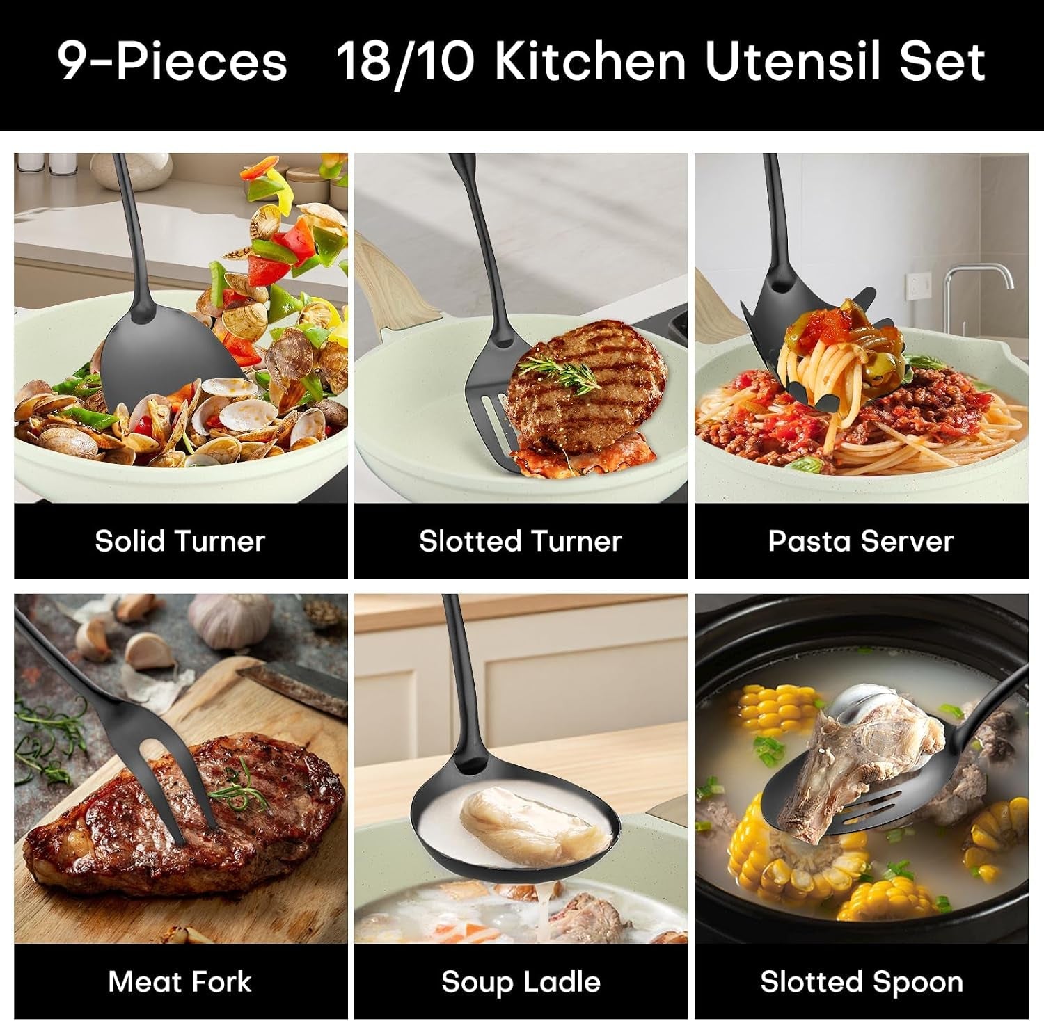 kitchen-utensil-set-9-piece-stainless-steel-304-polished-mirror-finish-cooking-spoons-slotted-spoon-turner-spatula-pasta-spoon-dishwasher-safe-rust-resistant