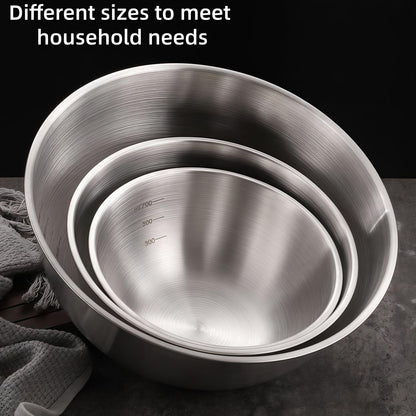 3 Pack 304 Stainless Steel Mixing Bowls 700/1200/2000Ml6