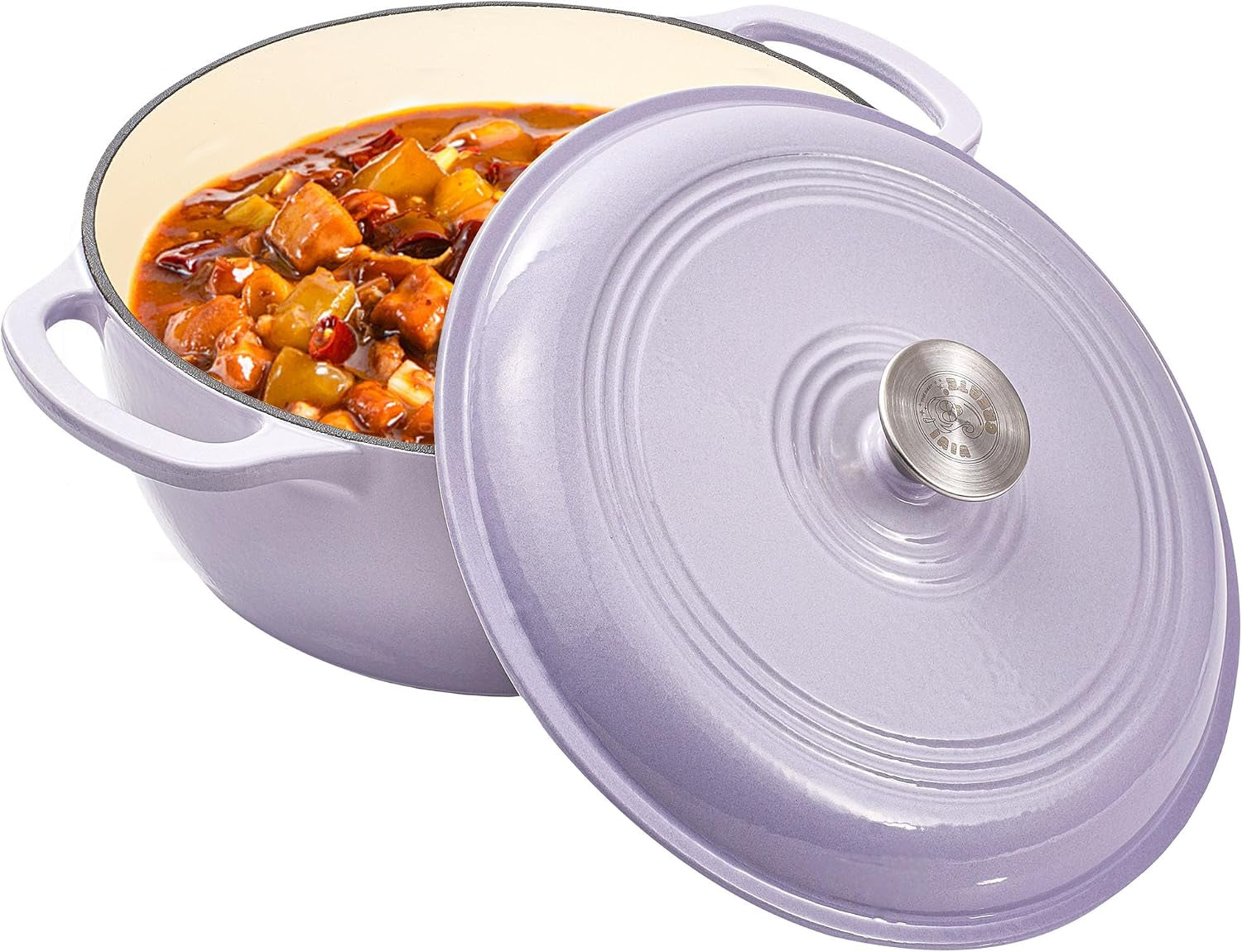 6-quart-enameled-cast-iron-dutch-oven-pot-with-lid-heavy-duty-dutch-oven-for-bread-baking-braising-stews-roasting-oven-safe-up-to-500-f-dual-handles-purple-purple