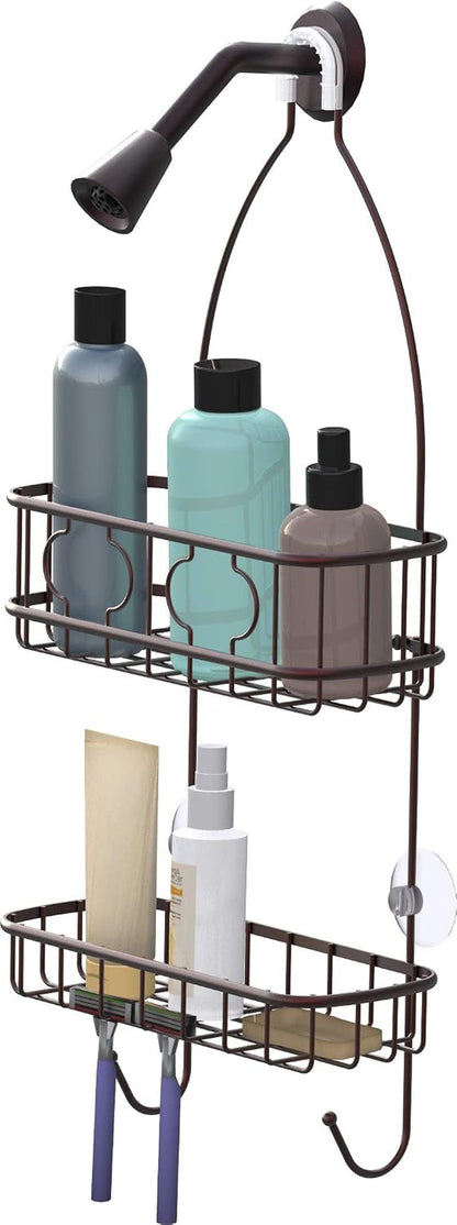 Bathroom Hanging Shower Head Caddy Organizer, Bronze6