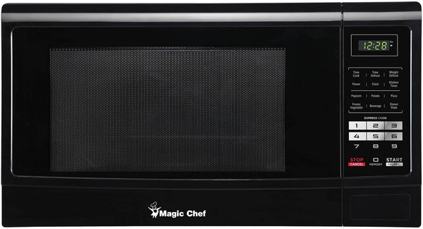 1.6 Cu. Ft. Countertop Microwave in Black | 1.6-Cu. Ft. Countertop Microwave Oven, Black, 1100W, Push-Button Door1