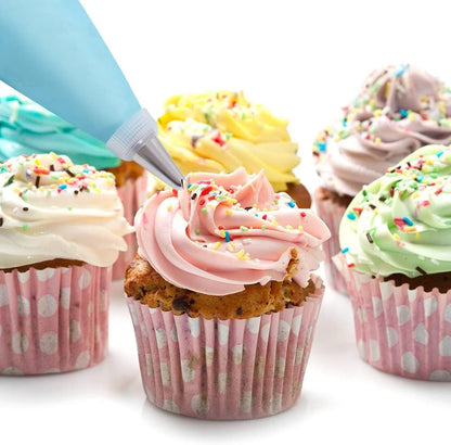 Piping Bags and Tips Set, Cakes Decorating Kit Reusable, Pastry Bags | 3 Reusable Pastry Bags, 18 Frosting Tips, 3 Couplers, 3 Bag Ties, 3 Cake Scraper, 1 Cake Decorating Tools for Cookie Icing9