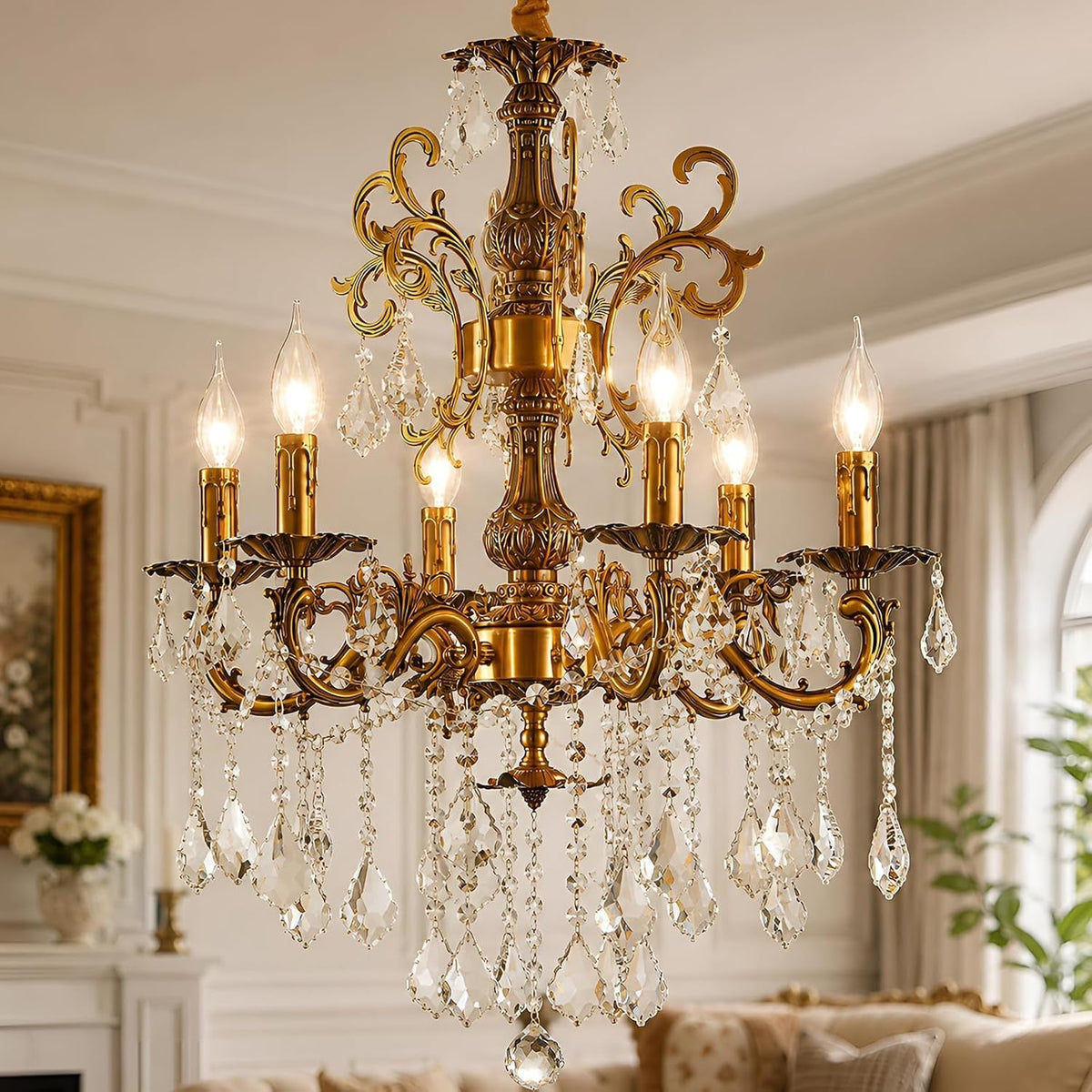 vintage-6-arms-crystal-chandelier-candle-light-fixture-for-dining-room-living-room-bedroom-hallway-entryway-antique-gold-finish-23-6-lights