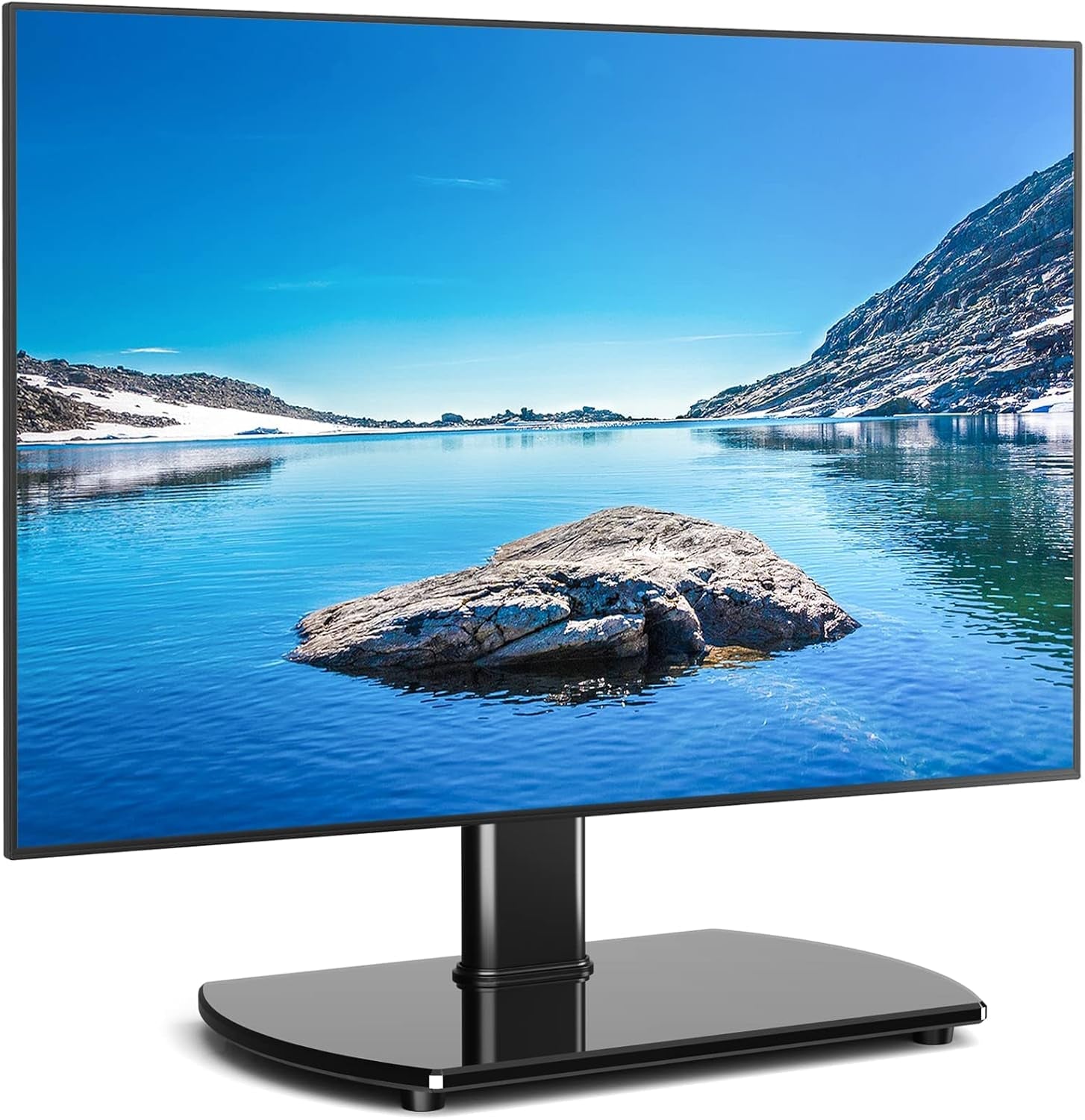 universal-swivel-tv-stand-for-27-50-55-60-inch-tvs-height-adjustable-tabletop-tv-stand-holds-up-to-88-lbs-pedestal-tv-stand-with-tempered-glass-base-replacement-tv-mount