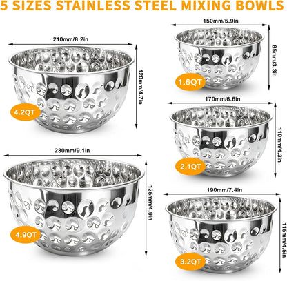 Stainless Steel Mixing Bowls Set of 52