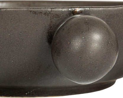 9.75 Inches Stoneware Bowl with Orbs and Reactive Glaze, Black3