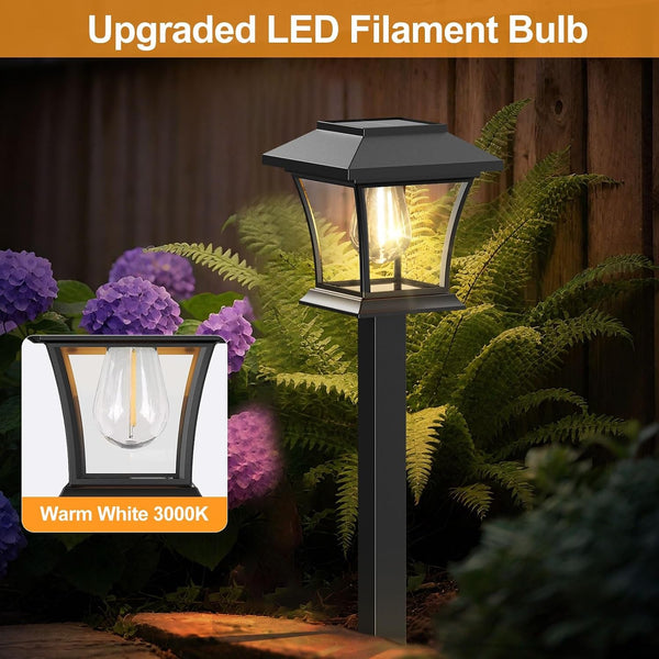 16 Pack Solar Pathway Lights Outdoor, Warm White2