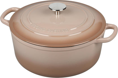Enameled Dutch Ovens Cast Iron Dutch Oven Pot with Lid for Bread Baking, Cook, Dual Handle, 7 Quart, Mocha3