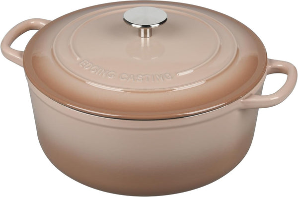 Enameled Dutch Ovens Cast Iron Dutch Oven Pot with Lid for Bread Baking, Cook, Dual Handle, 7 Quart, Mocha3