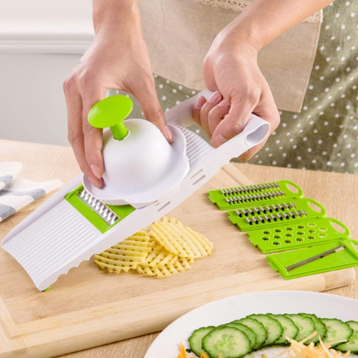 multifunction-vegetable-slicer-with-5-blades-abs-stainless-steel