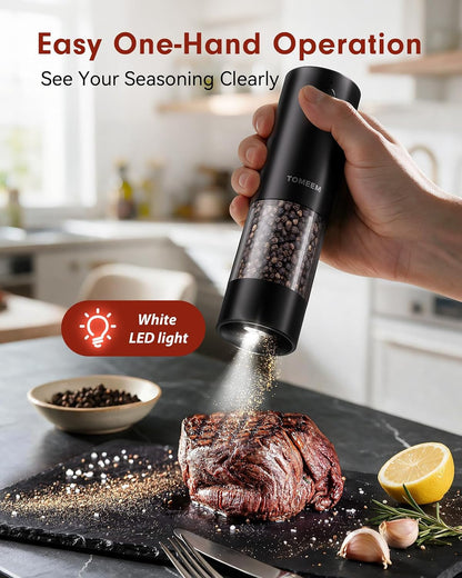 Larger Capacity Rechargeable Electric Salt and Pepper Grinder Set2