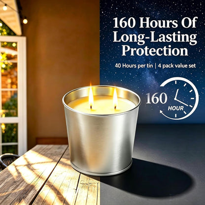 Citronella Candles Outdoor, Double Wick, 160 Total Burn Hours, 4 Pack5