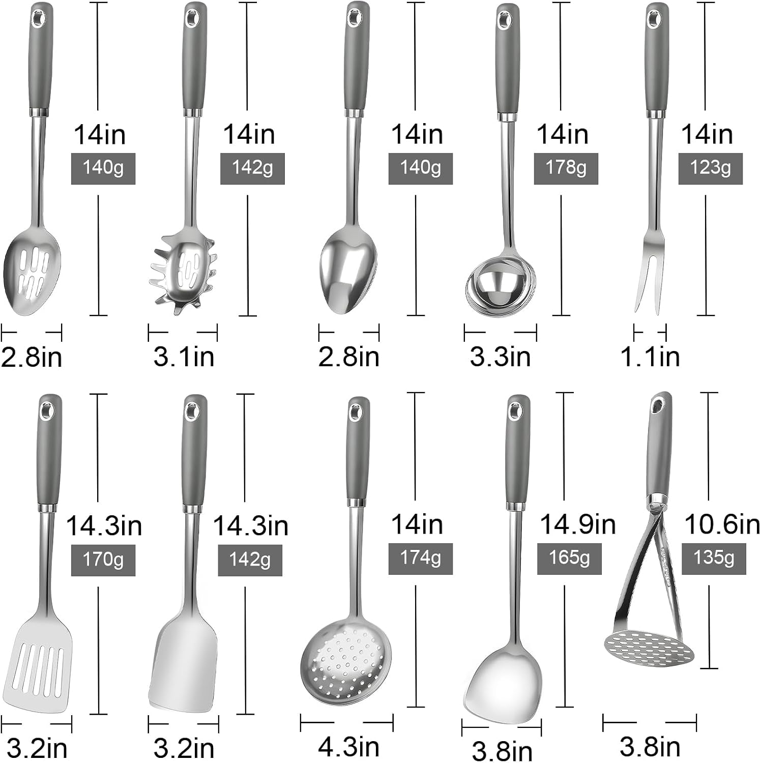 10-piece-stainless-steel-cooking-utensils-set-18-0-heavy-duty-kitchen-tools-for-grilling-serving-grey