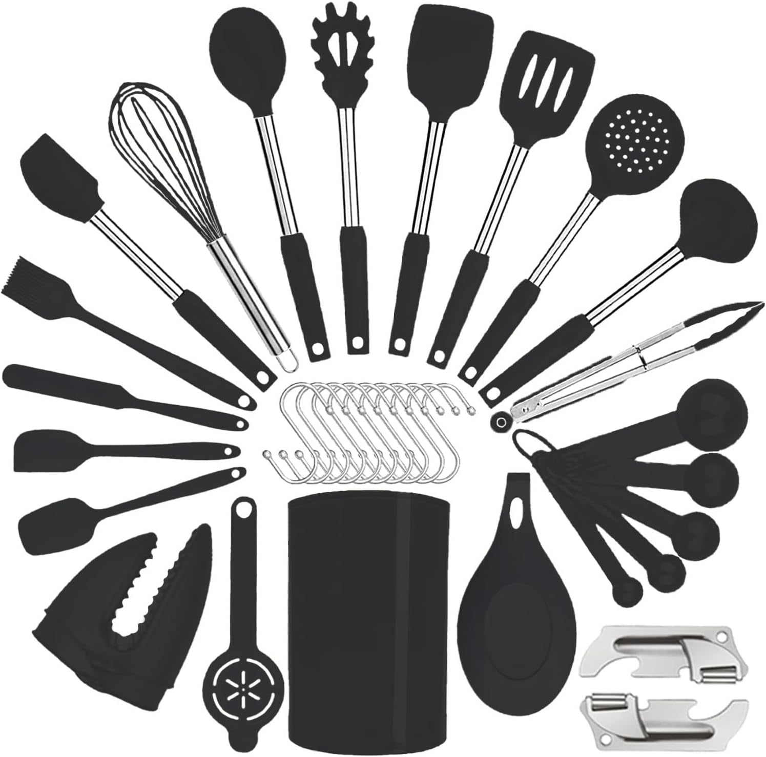 silicone-kitchen-cooking-utensils-set-with-stainless-steel-handle-spatula-set-utensil-set-cooking-utensil-set-kitchen-tools-gadgets-for-nonstick-cookware-35-black