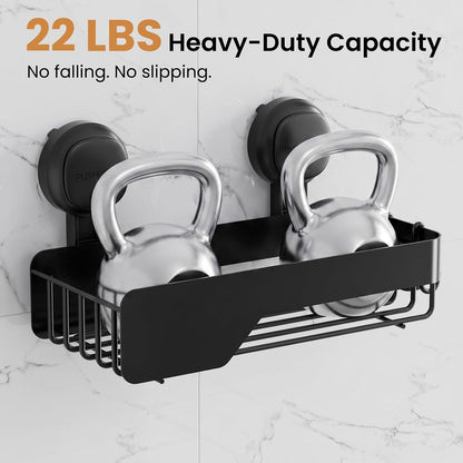 Shower Caddy Visual Safety Suction Cup, Shower Shelves Black4
