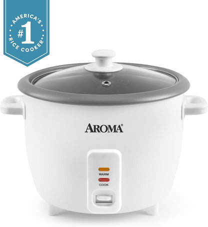 ® Rice Cooker, 8-Cup (Uncooked) / 16-Cup (Cooked), Pot-Style Rice Cooker and Soup Warmer with One-Touch Control, 4 Qt, White, ARC-368NG8