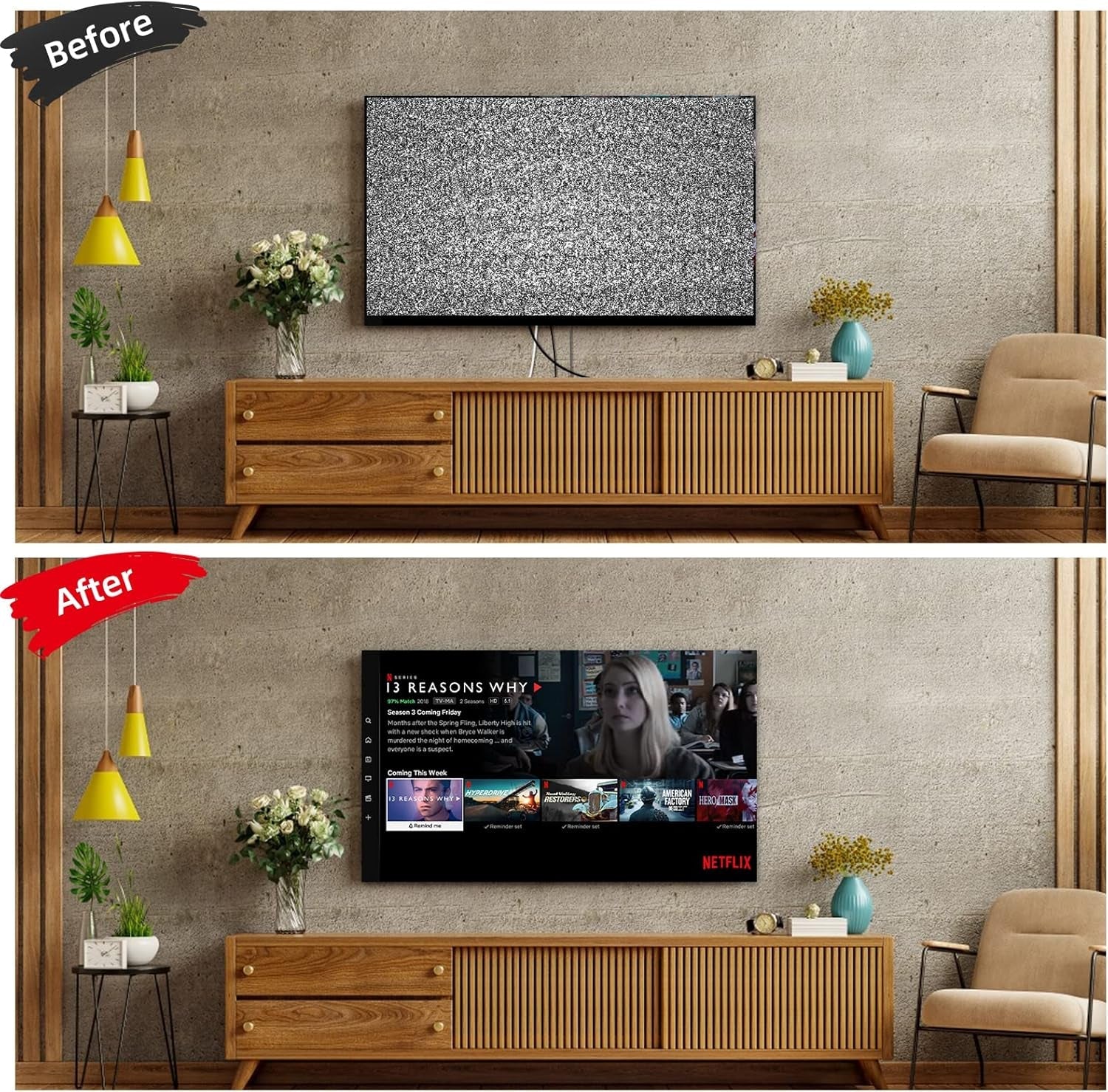 tv-wire-hider-kit-for-wall-mount-tv-white-in-wall-cable-management-kit-includes-2-pass-throughs-and-hole-saw-drill-attachment-for-easy-install