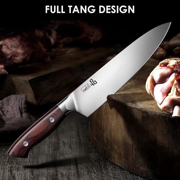 3 Piece Knife Set, High Carbon Stainless Steel and Pakkawood Handles7