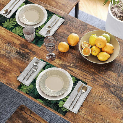 Linen Placemats Set of 6, Tropical Leaves Washable Table Mats 12X18 Inch, Heat Resistant Non Slip Placemats for Dining Table Kitchen Everyday Use4