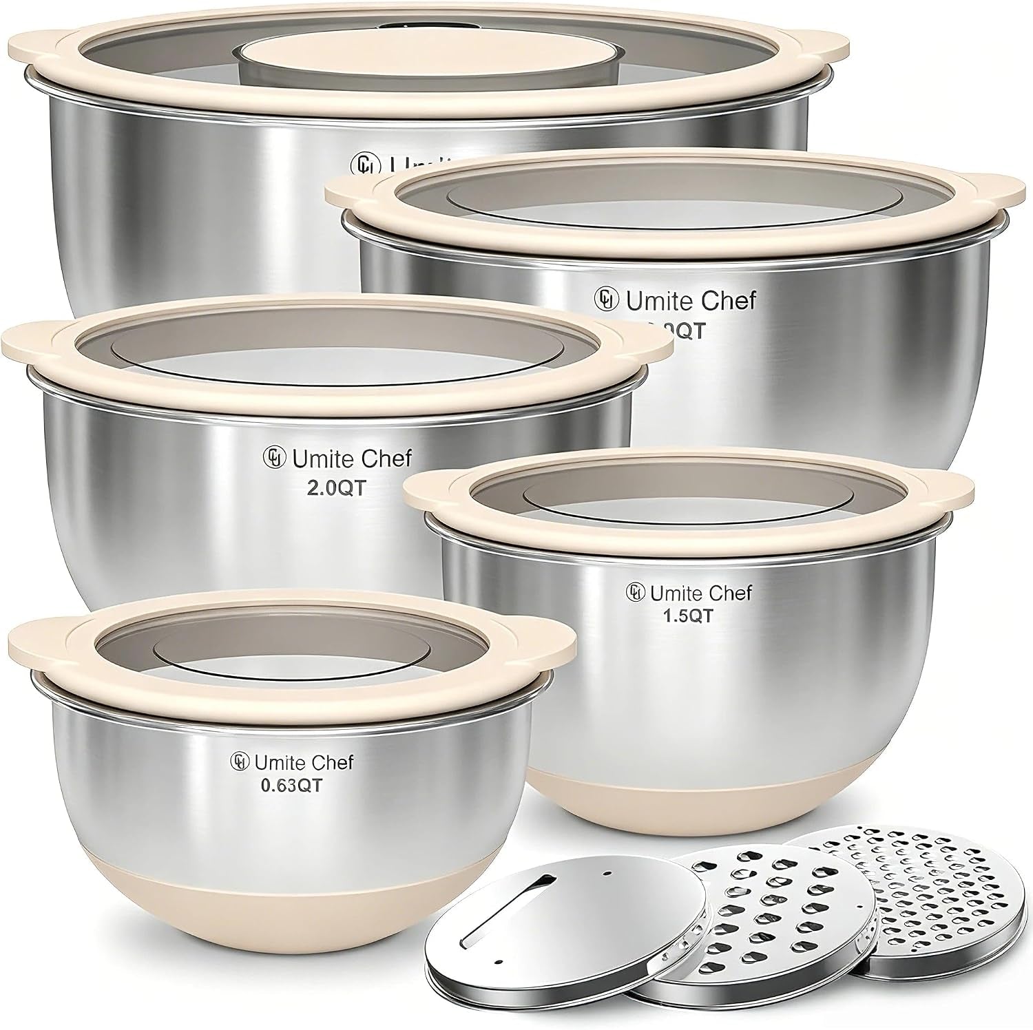 mixing-bowles-set-with-lids-set-warp-proof-tpr-as-lids-stainless-steel-mixing-bowl-with-3-graters-measuring-lines-non-slip-bowls-for-baking-prep-airtight-food-storage-khaki-5-3-2-1-5-0-63qt