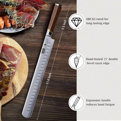 12" Brisket Slicing Knife, Japanese Carving Knife for Meat & BBQ5
