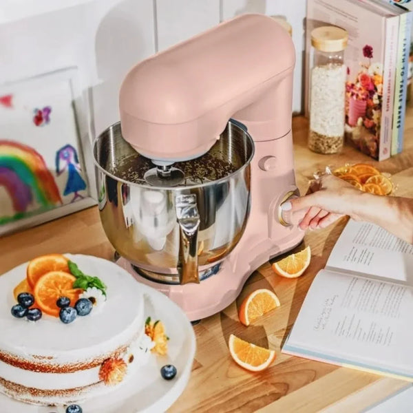 Wonderful Kitchen Stand Mixer 5.3 Qt Bowl, 12 Speeds Tilt-Head, Dough Hook Flat Beater Whisk for Baking Tasks Metal Build for Baking (Rose)9