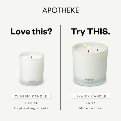 Apotheke Signature Scented Candles for Home, Charcoal - 10.5 Oz5