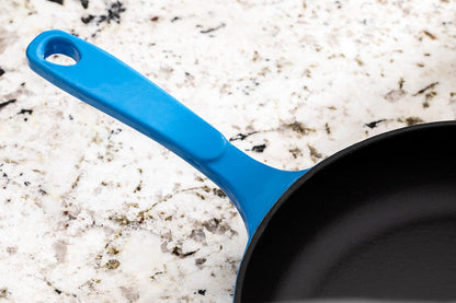 Enameled Cast Iron Skillet, 11 Inches, Caribbean Blue | Smooth Enameled Interior Cast Iron Skillet for Braising, Sautéing & Slow Cooking, Oven Safe & Easy to Clean2