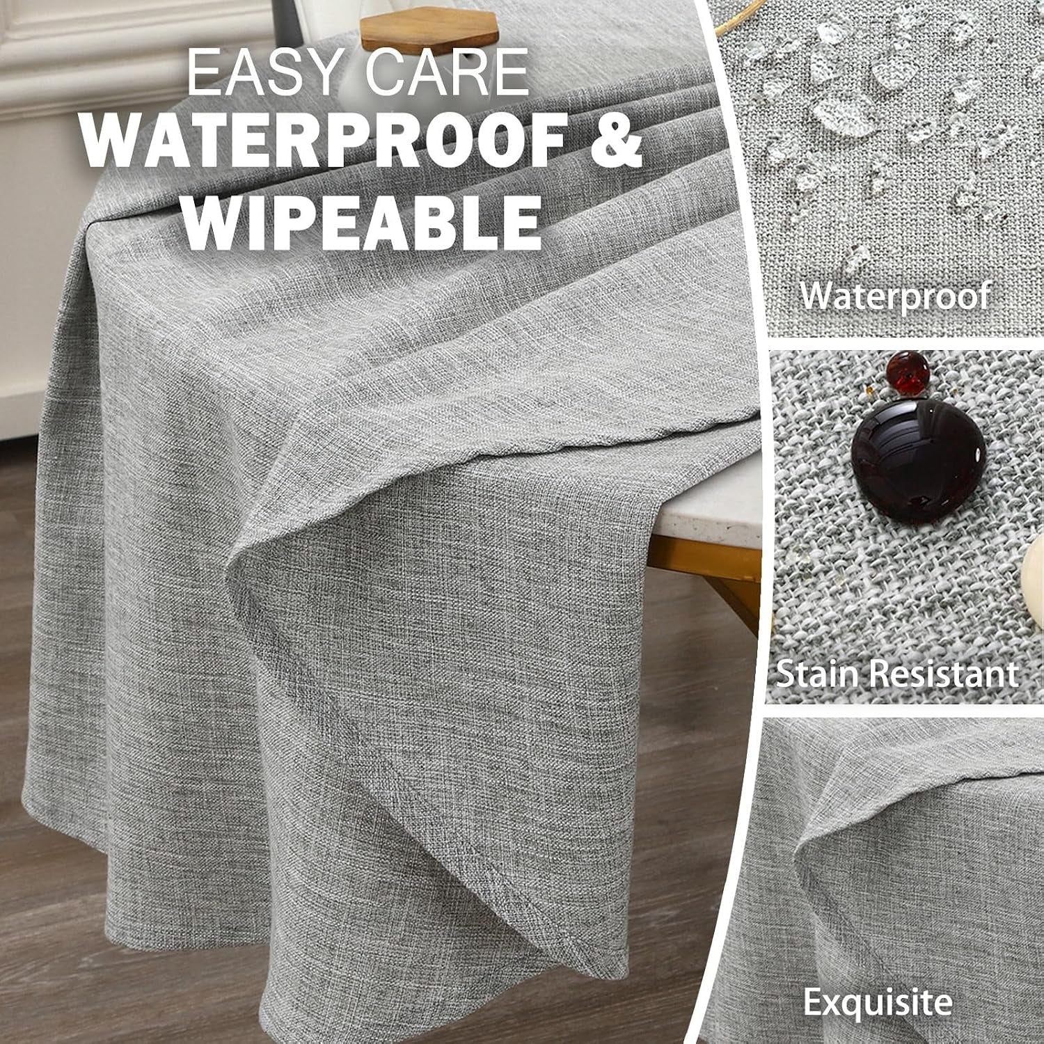 faux-linen-round-tablecloth-waterproof-spill-proof-48-inch-farmhouse-table-cloth-textured-rustic-circle-table-cover-for-dining-kitchen-party-grey