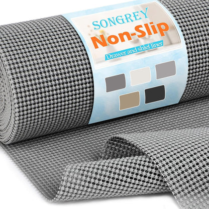 Non-Slip Shelf Cabinet and Drawer Liner, 12IN X 20FT, Dark Gray1
