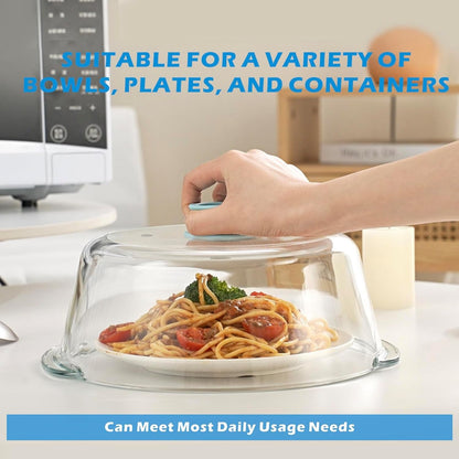 Tall Glass Microwave Splatter Cover for Food, 10In Food Grade Guard Lid | No Plastic, BPA Free, Dual Vents, Silicone Knob, 3.9In Tall for Bowl Covers, Microwave Lid for Food Heating, Dishwasher Safe2