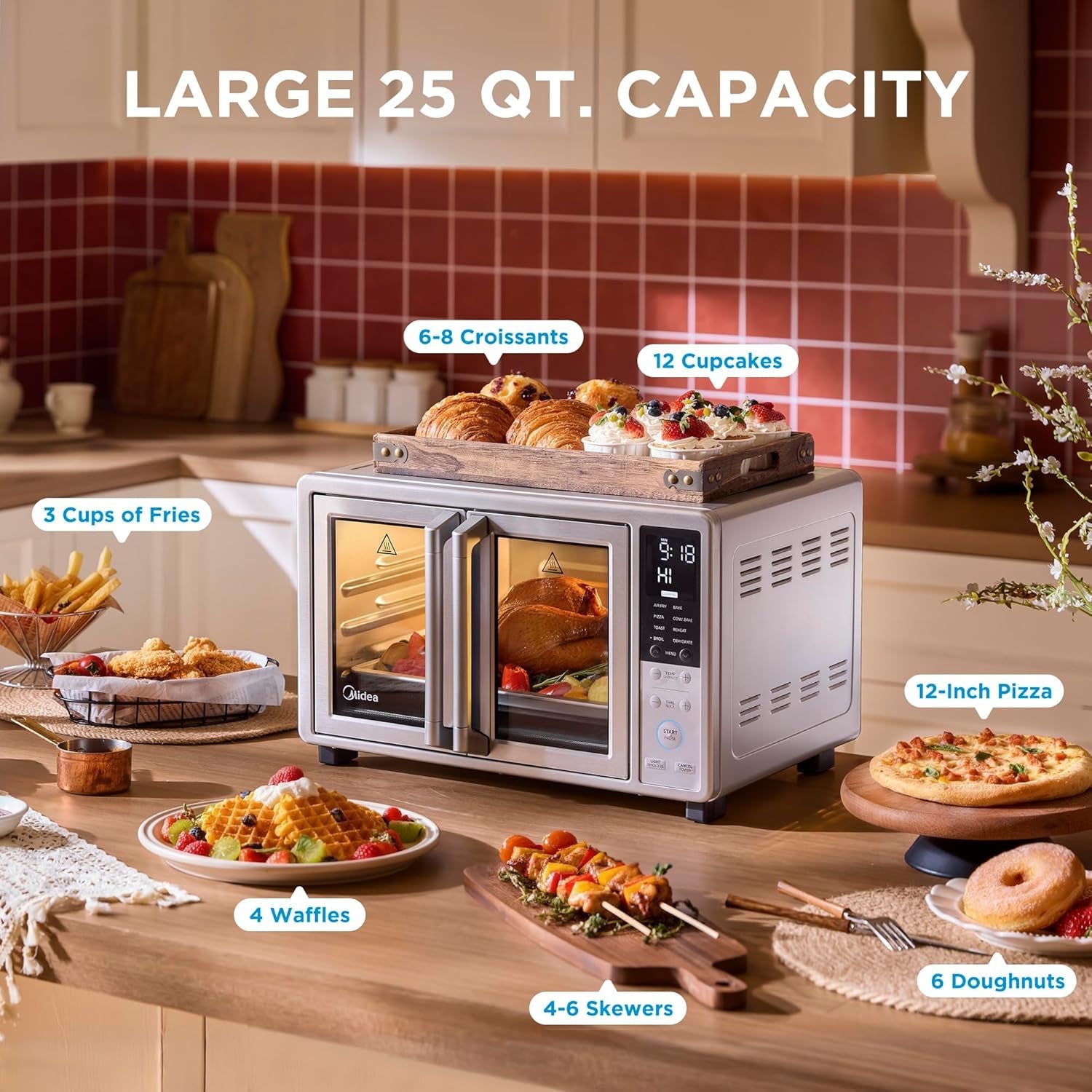 midea-flexify-slim-8-in-1-french-door-toaster-oven-air-fryer-combo-25qt-compact-countertop-oven-with-infrared-speedheat-stainless-steel