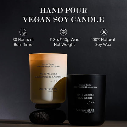 Natural Soy Candle| Vanilla Sandalwood | 5.3 Oz | Mini Scented Candles for Relaxation,Meditation, Home Décor | for Bedroom, Office, Party Small3