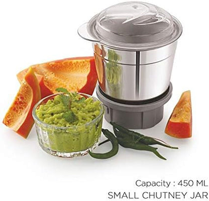Excel Pro 3-Jar Mixer Grinder Kitchen Grinding Genius 750 Watt Powerful Motor, 3 Variable Speed with Incher, 110V,Blue5