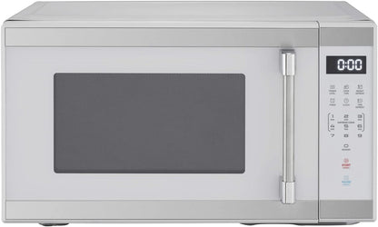 1.1 Cu. Ft. 1000 W Mid Size Microwave Oven, 1000W, White Stainless Steel1
