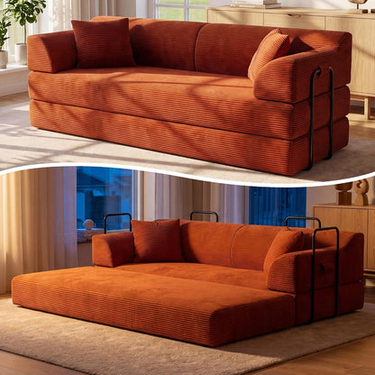 79" Convertible Sofa Bed, High Back Boneless Couches for Living Room1