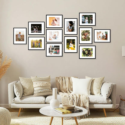 12 Packs 11X14 Picture Frames, Display 8X10 with Mat or 11X14 without Mat, Black Gallery Wall Frame Set, 11 by 14 Frames Bulk Set of 12 Collage Wall Decor Photo Frames Set for Wall, Black4