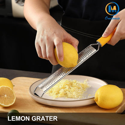 Lemon Zester & Heavy Duty Cheese Grater & Vegetable Grater — Parmesan Cheese Lemon, Garlic, Nutmeg, Chocolate, Fruits, Vegetables, Ginger - Cheese Shredder & Stainless Steel Grater5