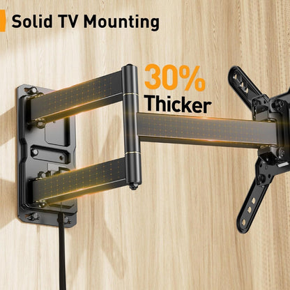 Lockable RV TV Mount for 13–43 Inch Tvs up to 44 Lbs, Full Motion RV TV Wall Mount with Swivel, Tilt, Pull Cord Lock, RV TV Mount for Camper, RV, Motorhome, Max VESA 200X200Mm, PGLRVF23