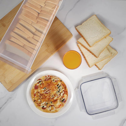 2 Pack Bread Box, Plastic Bread Container, Bread Storage for Kitchen Counter, Bread Keeper with Airtight Lid, Tall Bread Saver, Sandwich Bread Holder, 5.6 Qt / 5.3L Each7