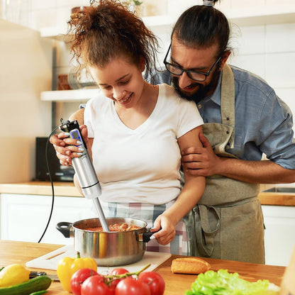 living Ultra-Stick Immersion Hand Blender, 500W Heavy Duty Motor, 8-Speed Turbo Setting, Includes Blending Shaft, Whisk, Milk Frother & Measuring Beaker | 500W Heavy Duty Motor | 8-Speed Turbo Setting | Includes Blending Shaft, Whisk, Milk Frother & Measuring Beaker9