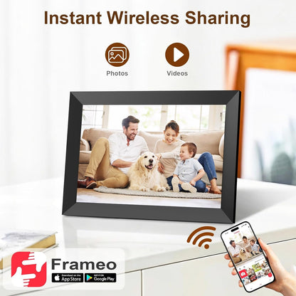 Frameo 10.1 Inch Wifi Digital Picture Frame, Digital Photo Frame with 1280X800 HD IPS Touch Screen, Auto-Rotate, Wall Mountable, Easy Setup to Share Moments Instantly via Frameo App, Gifts for Mom2